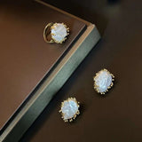 Pearl Ring Earring Set