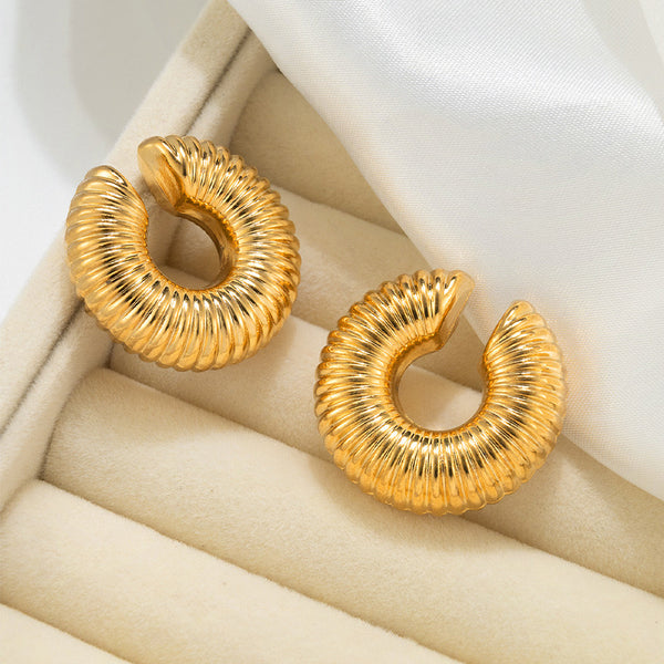 18k gold-plated clip earrings
