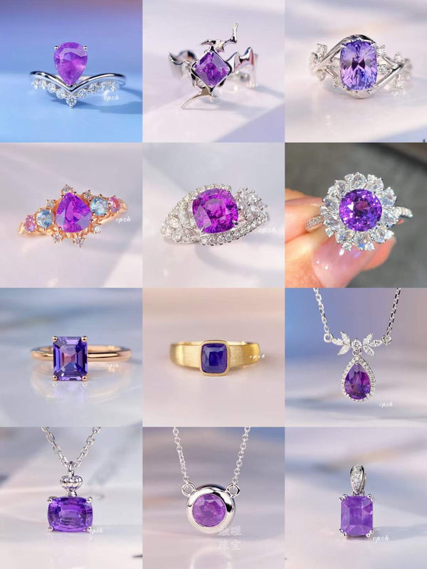 Natural gemstone rings Customizable