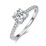 1CT Square Shiny Moissanite Ring Customizable Exclusive Name