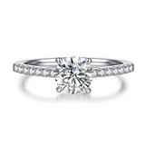 1CT Square Shiny Moissanite Ring Customizable Exclusive Name