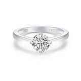 Cincin Moissanite 1CT 4-Prong Nama Eksklusif yang Dapat Disesuaikan