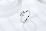 Cincin Moissanite 1CT 4-Prong Nama Eksklusif yang Dapat Disesuaikan
