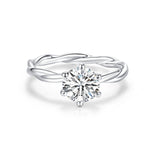 1CT Vine 6-Prong Moissanite Ring Customizable Exclusive Name